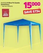 Out & About 2.4 x 2.4m Blue Pe Gazebo KGS0102U-Each