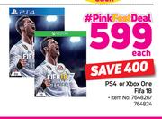 PS4 Or Xbox One Fifa 18-Each