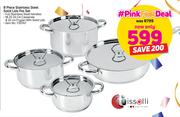 Tissolli 8 Piece Stainless Steel Solid Lids Pot Set