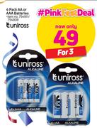 Tuniross 4 Pass AA Or AAA Battries-For 3