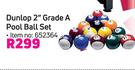 Dunplop 2" Grade A Pool Ball Set