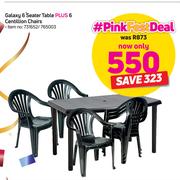 Galaxy 6 Seater Table Plus 6 Centillion Chairs