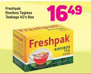 Freshpak Rooibos Tagless Teabags 40's Box