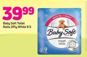 Baby Soft Toilet Rolls 2Ply White-9s