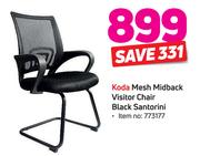 Koda Mesh Midback Visitor Chair Black Santorini