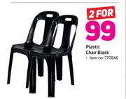 Plastic Chair Black-For 2