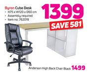 Anderson High Back Chair Black