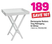 Rectangular Butlers Tray Mahogany Or White