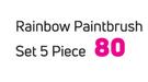 Rainbow Paintbrush Set 5 Piece