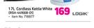 Logik 17L Cordless Kettle White (RSH 441668 01)