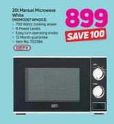 Defy 20L Manual Microwave White (MDMO367 WM203)