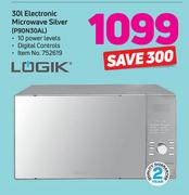 Logik 30L Electronic Microwave Silver (P90N30AL)