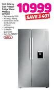 Defy 740L Side By Side Freezer Fridge With Water Dispenser Metallic (DFF437)