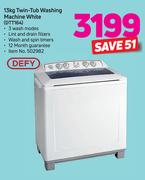 Defy 13Kg Twin-Tub Washing Machine White (DTT164)