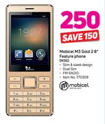 Mobicel M3 Gold 2.8" Feature Phone (M3G)