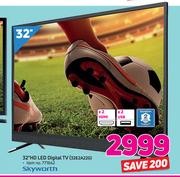 Skyworth 32" HD LED Digital TV (32E2A22G)