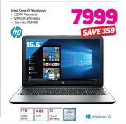 HP 15.6" Intel Core I5 Notebook