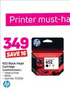 HP 652 Black Inkjet Cartridge-Each CNHPM6V25AE