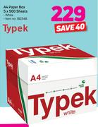 Typek A4 Paper Box 5 x 500 Sheets