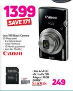 Canon Ixus 185 Black Camera 20 Mega Pixel