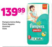 Pampers Active Baby Pants Nappies Assorted Size-Each