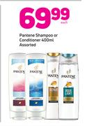 Pantene Shampoo Or Condotioner-400Ml Each