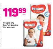 Huggies Dry Comforty Nappies -76's Each