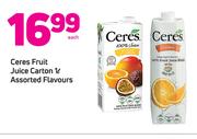 Ceres Fruit Juice Carton Flavours-1Ltr Each
