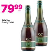 KWV 5 yo Brandy-750ml Each