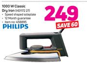 Philips 1000W Classic Dry Iron HD1172 27
