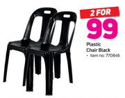 Plastic Chair Black-For 2