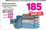Casa Queen Microfibre Comforter-Each