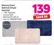 Memory Foam Bathmat Dimple-Each