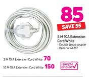 Simple Choice 5M 10A Extension Cord White