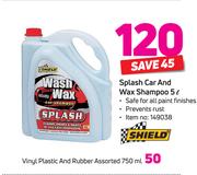 Shield Splash Car And Wax Shampoo-5Ltr