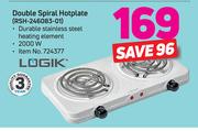 Logik Double Spiral Hotplate RSH-246083-01