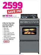 Defy 4 Burner Gas Hob And Stove Black DGS 168 SGG