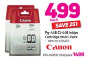 Canon Pg-445 Cl-446 Inkjet Cartidge Multi-Pack-Each