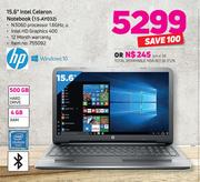 HP 15.6" Intel Celeron Notebook (15-AY032)