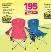 Camp Master Classic 200 Blue Or Red Chair (17GF0147)-Each