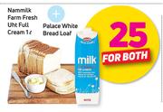 Nammilk Farm Fresh UHT Full Cream-1L + Palace White Bread Loaf-For Both