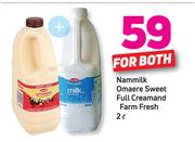 Nammilk Omaere Sweet Full Cream And Farm Fresh 2L-For Both