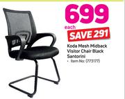 Koda Mesh Midback Visitor Chair Black Santorini