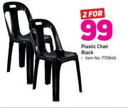 Plastic Chair Black-For 2