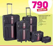 Mainstays 5 Piece Black Travel Set