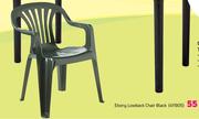 Ebony Lowback Chair Black