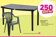 Galaxy 6 Seater Table Black