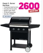 Cadac Classic 3 Burner Gas Braai Includes Thermo Grids
