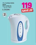Logik 1.7Ltr Cordless Kettle White RSH-441668-01