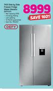 Defy 740Ltr Side By Side Freezer Fridge Water Metallic DFF437